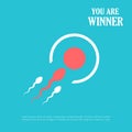 Sperm fertility vector poster