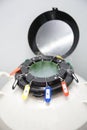 Sperm Freezing storage in liquid nitrogen tank, Laboratory infertility Royalty Free Stock Photo