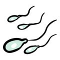 Sperm Hand Drawn Doodle Icon Royalty Free Stock Photo