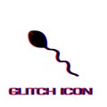 Sperm icon flat. Royalty Free Stock Photo