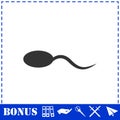 Sperm icon flat Royalty Free Stock Photo