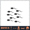 Sperm icon flat Royalty Free Stock Photo