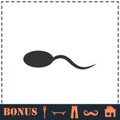 Sperm icon flat Royalty Free Stock Photo