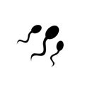 Sperm Icon In Flat Style Vector For Apps, UI, Websites. Black Icon Vector Illustration Royalty Free Stock Photo