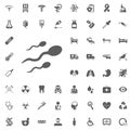 Sperm icon. Medical and Hospital Icon vector Set.