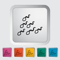 Sperm icon Royalty Free Stock Photo