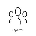 Sperm icon. Trendy modern flat linear vector Sperm icon on white