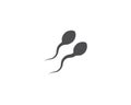 Sperm logo vector Royalty Free Stock Photo