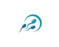 Sperm logo vector Royalty Free Stock Photo