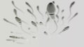 Sperm macro on light background Royalty Free Stock Photo