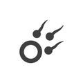 Sperm medical icon sign simple flat illustration