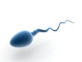 3d Human Sperm in white Background, Sperm cell Human reproduction Concept.