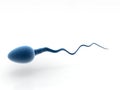 3d Human Sperm in white Background, Sperm cell Human reproduction Concept.