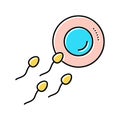 sperm ovum color icon vector illustration sign