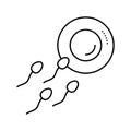 sperm ovum line icon vector illustration sign