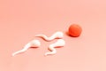 The figure of human sperm and human egg Royalty Free Stock Photo