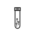 Sperm test tube line icon, vector illustration