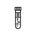 Sperm test tube line icon, vector illustration