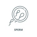 Sperm vector line icon, linear concept, outline sign, symbol