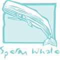 Sperm Whale in Blue