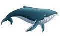 Sperm whale cartoon Royalty Free Stock Photo