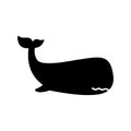 sperm whale flat style  icon Royalty Free Stock Photo