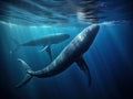 Ai Generated illustration Wildlife Concept of Sperm Whale fluke