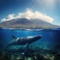 Sperm whale near Pico Azores Royalty Free Stock Photo