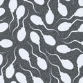 Spermatozoa seamless pattern.