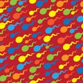 Spermatozoon colorful of seamless pattern