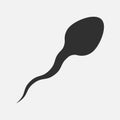 Spermatozoon icon isolated on white background. Vector illustration.