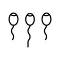 Spermatozoon icon vector isolated on white background, Spermatozoon sign , line or linear design elements in outline style