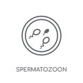 Spermatozoon linear icon. Modern outline Spermatozoon logo conce