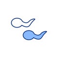 Spermatozoon RGB color icon