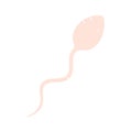 Spermatozoon, sperm cell. Male gametes, human semen. Vector illustration in cartoon style