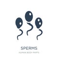 sperms icon in trendy design style. sperms icon isolated on white background. sperms vector icon simple and modern flat symbol for Royalty Free Stock Photo