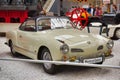 SPEYER, GERMANY - OCTOBER 2022: beige ivory VW VOLKSWAGEN KARMANN-GHIA TYPE 14 CONVERTIBLE CABRIO 1955 1974 in the Technikmuseum