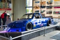 SPEYER, GERMANY - OCTOBER 2022: blue Race-Pickup-Truck Chevrolet NASCAR in the Technikmuseum Speyer