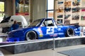 SPEYER, GERMANY - OCTOBER 2022: blue Race-Pickup-Truck Chevrolet NASCAR in the Technikmuseum Speyer