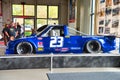 SPEYER, GERMANY - OCTOBER 2022: blue Race-Pickup-Truck Chevrolet NASCAR in the Technikmuseum Speyer