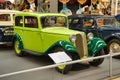 SPEYER, GERMANY - OCTOBER 2022: light green lime BMW 398 1934 retro car in the Technikmuseum Speyer Royalty Free Stock Photo