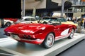 SPEYER, GERMANY - OCTOBER 2022: red CHEVROLET CORVETTE C1 CONVERTIBLE CABRIO 1958 retro car in the Technikmuseum Speyer Royalty Free Stock Photo