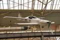 SPEYER, GERMANY - OCTOBER 2022: white aircraft airplane COMET SAPPHO Bernd M. Schillen in the Technikmuseum Speyer