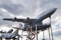 SPEYER, GERMANY - OCTOBER 2022: white BOEING 747-230B D-ABYM LUFTHANSA german passenger aircraft in the Technikmuseum Speyer