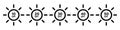 Spf sun icon set simple design.