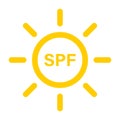 Spf sun icon set simple design.