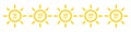 Spf sun icon set simple design.