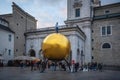 Sphaera Sculpture by Stephan Balkenhol at Kapitelplatz - Salzburg, Austria Royalty Free Stock Photo