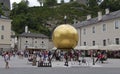 Sphaera by Stephan Balkenhol at the Kapitelplatz, Salzburg, Austria. Royalty Free Stock Photo