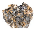 sphalerite and galena minerals on raw baryte rock